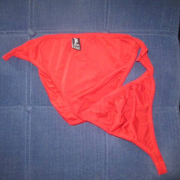 Male Power Red Velcro Side Strap Briefs and White Mesh Bikini Briefs Size M - Picture 3 of 13